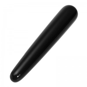 Juodojo obsidiano masažinė lazdelė "Intimate Pro" (11 cm)