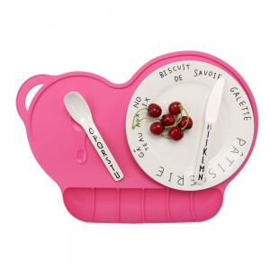 Vaikiškas silikoninis pietų padėkliukas "Puikioji širdelė" (eko draugiškas)