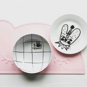 Vaikiškas silikoninis pietų padėkliukas "Meškiuko stilius 3" (eko draugiškas)