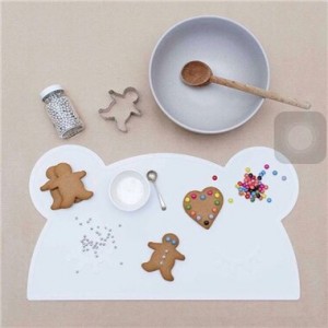 Vaikiškas silikoninis pietų padėkliukas "Meškiuko stilius 4" (eko draugiškas)