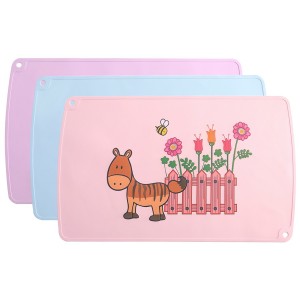 Vaikiškas silikoninis pietų padėkliukas "Mielasis zebriukas" (eko draugiškas)