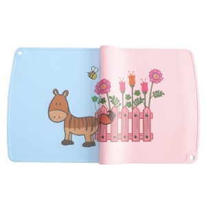 Vaikiškas silikoninis pietų padėkliukas "Mielasis zebriukas" (eko draugiškas)