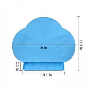 Vaikiškas silikoninis pietų padėkliukas "Puikusis debesėlis 2" (eko draugiškas)