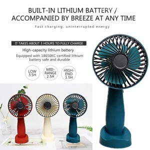 Elektroninis įkraunamas nešiojamas ventiliatorius "Profesionalas 9"