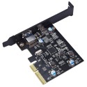 PCI Express į USB 3.0 ir Type C plokštė "Black Edition Pro GT" (išorinės USB jungtys)