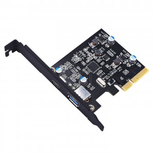 PCI Express į USB 3.0 ir Type C plokštė "Black Edition Pro GT" (išorinės USB jungtys)