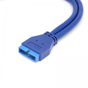 USB 3.0 į 2 USB 3.0 kabelis "Blue Edition Pro" (20 cm)