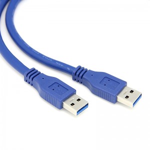 USB 3.0 į 2 USB 3.0 kabelis "Blue Edition Pro" (20 cm)