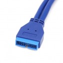 USB 3.0 į 2 USB 3.0 kabelis "Blue Edition Pro 2" (25 cm)