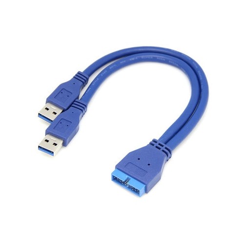 USB 3.0 į 2 USB 3.0 kabelis "Blue Edition Pro 3" (50 cm)