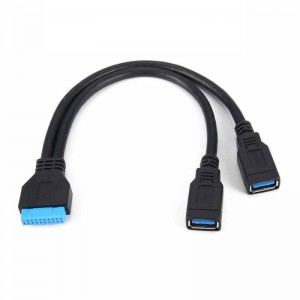USB 3.0 į 2 USB 3.0 kabelis "Black Edition Pro 2"