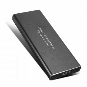 Išorinis dėklas m2 SATA plokštei "Black Pro" (USB 3.0 į NGFF M.2)