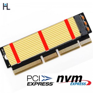 M.2 į PCI-E 3.0 X16 plokštė "Black edition Pro 2" (NVME, NGFF, SSD)
