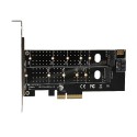 M.2 į PCI-E 3.0 X16 plokštė "Black edition Pro 3" (NVME, NGFF, SSD)