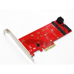 M.2 į PCI-E 3.0 X4 plokštė "Red edition Pro 8" (NVME, NGFF, SSD)