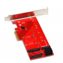 M.2 į PCI-E 3.0 X4 plokštė "Red edition Pro 8" (NVME, NGFF, SSD)