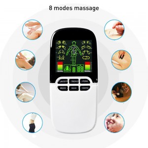 Elektroninis kūno masažuoklis-treniruoklis "Elegancija" (dvigubo veikimo, 4 elektrodų pagalvėlės)