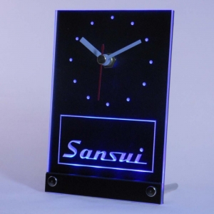 LED PRO 3D stalo laikrodis "Sansui" (žydras)