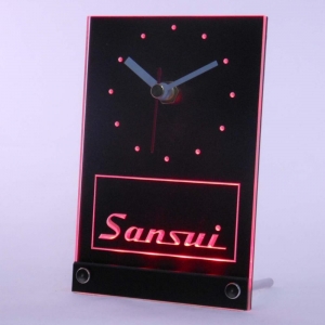 LED PRO 3D stalo laikrodis "Sansui" (raudonas)