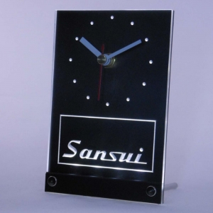 LED PRO 3D stalo laikrodis "Sansui" (baltas)