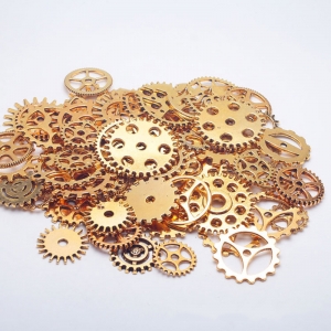 Dekoratyviniai laikrodžių puošybos elementai "Senovės elegancija" (aukso spalvos)