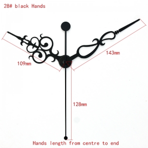 Sieninio laikrodžio rodyklės "Juodoji senovės elegancija" (100 vnt.)