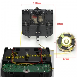 Sieninio laikrodžio mechanizmas "Super tilus mechanizmas su muzika"
