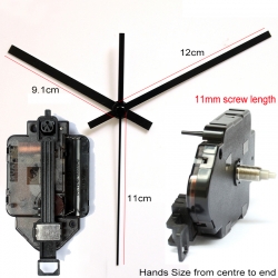 Sieninio laikrodžio mechanizmas "Juodoji klasika" (11mm ašis)