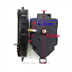 Sieninio laikrodžio mechanizmas "Juodoji klasika" (22mm ašis)