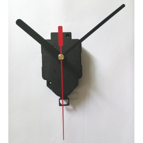 Sieninio laikrodžio mechanizmas "Juodai neaštru su raudona rodykle" (22mm ašis)