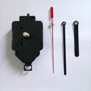 Sieninio laikrodžio mechanizmas "Juodai neaštru su raudona rodykle" (22mm ašis)