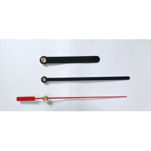 Sieninio laikrodžio mechanizmas "Juodai neaštru su raudona rodykle" (22mm ašis)