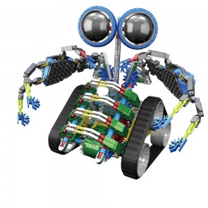 Elektroninis robotas - surenkamas vaikiškas konstruktorius "Robotų pasaulis" (vaiko lavinimas, lengvai surenkamas)