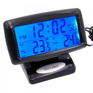 Automobilio LCD laikrodis - termometras "Profesionalas 2"