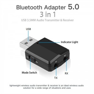 Bluetooth 5 siųstuvas imtuvas "Minima Pro Sound 7" (Wireless USB AUX Bluetooth)