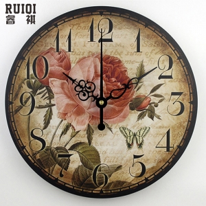 Sieninis laikrodis "Romantiškos gėlės"