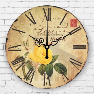 Sieninis laikrodis "Geltonoji meilės rožė"