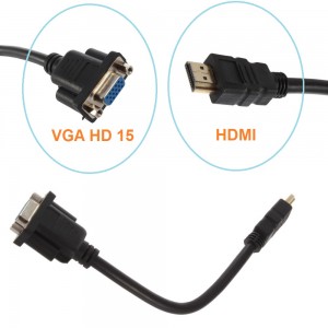 HDMI male į VGA HD - 15 female video jungtis