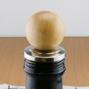Šampano ir vyno butelio kamštis "Premium Deluxe Wooden Ball"