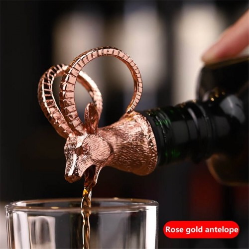 Šampano ir vyno butelio kamštis "Premium Rose Gold Antelope"