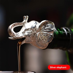 Šampano ir vyno butelio kamštis "Premium Silver Elephant"
