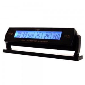 Automobilio LCD laikrodis - termometras "Tikslumas 5"