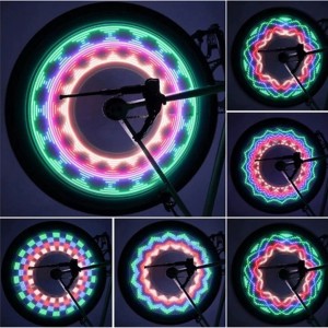 32 LED dviračio ratų lempos "Nuostabios nakties spalvos"