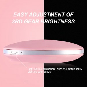 LED nešiojamasis veidrodis makiažui "Pro Makeup Deluxe 3"