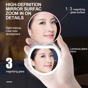 LED nešiojamasis veidrodis makiažui "Pro Makeup Deluxe 4"