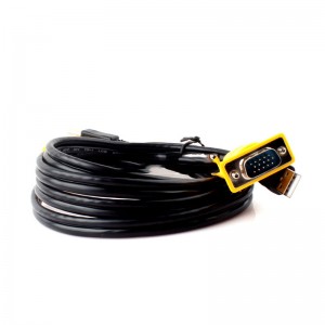 Monitoriaus VGA kabelis su USB laidu (1.5 metro)