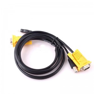Monitoriaus VGA kabelis su USB laidu (1.5 metro)