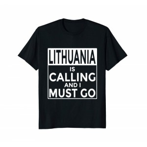 Vyriški medvilniniai marškinėliai "Lietuva kviečia"