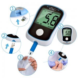 Cukraus ir gliukozes kiekio kraujyje matuoklis "Blood Sugar Monitoring Pro" (mol)