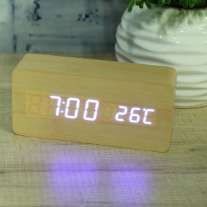 Laikrodis "Medžio stilius" (medžio+baltas)